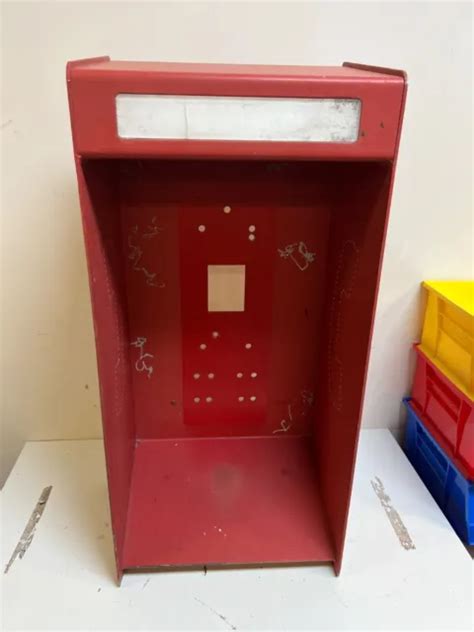 VINTAGE RED PAY Phone Booth - Wall Mount Walk-Up Telephone Booth $499.99 - PicClick
