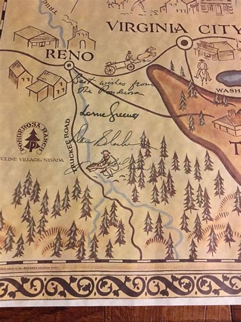 Original Bonanza Ponderosa Ranch Map Poster from the Ponderosa Ranch 1967 | #1873685076