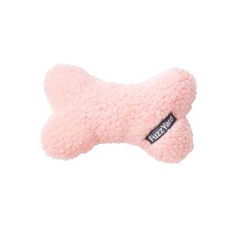 FuzzYard Plush Bone Dog Toy - Pink