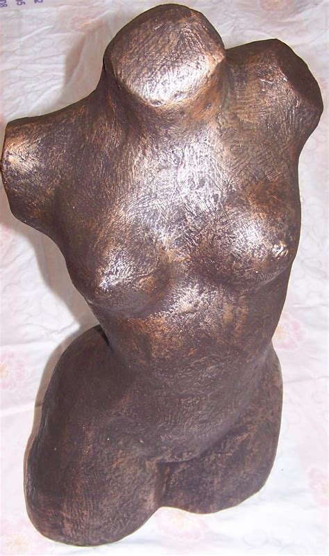 Female Torso Bust Fiberglass sculpture w/ bronze color patina. By Wingmeng Chen 17T | Sculpture ...