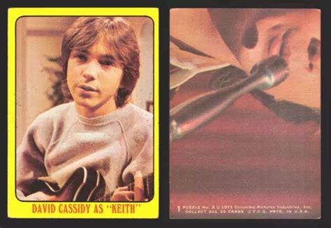 1971 THE PARTRIDGE Family Series 1 Yellow You Pick Single Cards #1-55 Topps USA $6.25 - PicClick