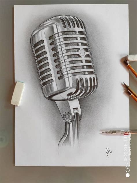 Microphone Drawing | Microphone drawing, Drawings, Music tattoo designs