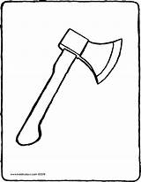 Coloring Pages Axe Hatchet Split Wood Clipart Colouring Template Sketch  sketch template