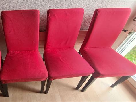 4 x Henriksdal Ikea Stühle rot | Kaufen auf Ricardo