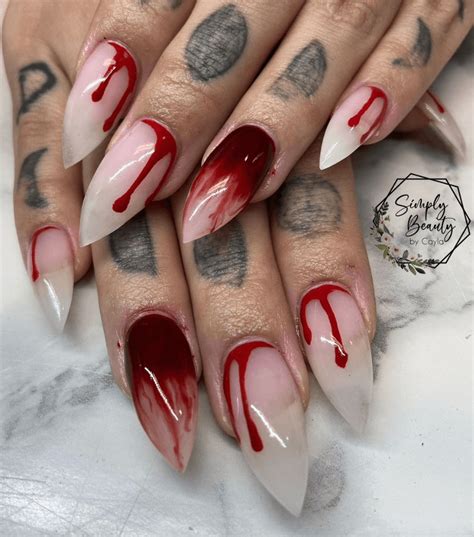 30 Blood Splatter Nails Ideas Perfect for Halloween