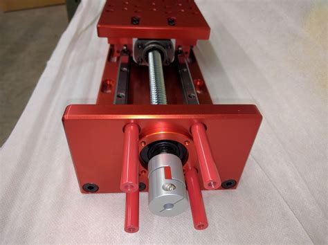 RoverCNC Z-Axis Assembly - Heavy Duty, 7.87" (200mm) Travel, Anodized RED - SNB Solutions Cnc ...