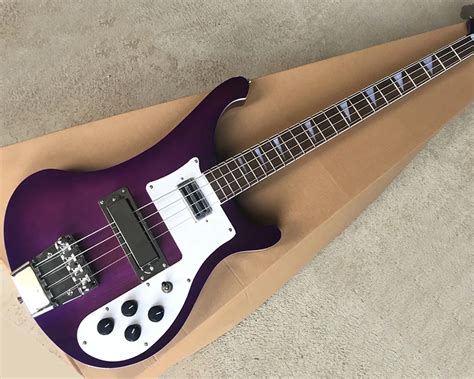 4 Strings Purple Electric Bass Guitar with 22 Frets,Rosewood Fretboard,Providing Customized ...