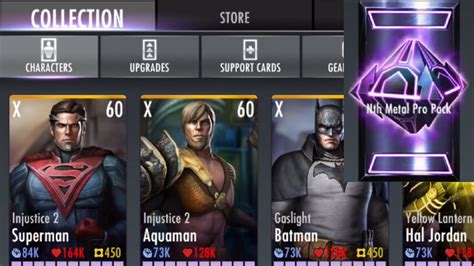 Injustice Mobile - Character Collection Reveal + Nth Metal Pack Opening - YouTube