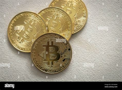 Bitcoin physical coin on white background Stock Photo - Alamy