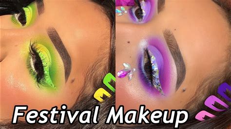 Neon/Glow-in-the-Dark Festival Makeup Tutorial - YouTube