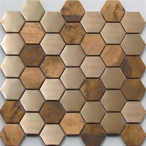 ExoTiles - 970 Hexagon Copper Mosaic Tiles, Contact Us On 02 4855 1297 ...