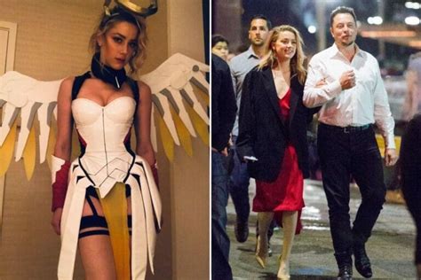 Elon Musk shares hot photo of ex Amber Heard dressed as Mercy from ...