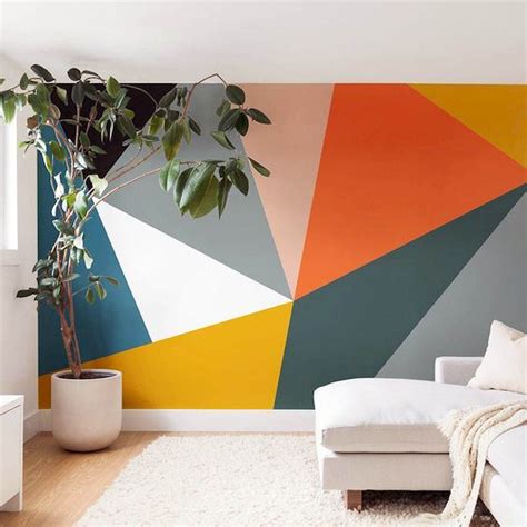 Excellent Bedroom Color Schemes | Room wall painting, Diy wall painting, Geometric wall art