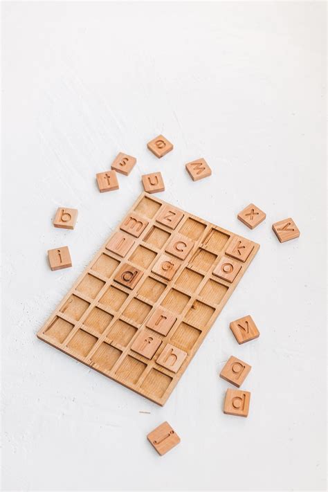 Wooden Games for Spelling Scrabble Tiles and Board Perfect - Etsy UK