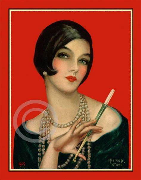 Sultry Art Deco Flapper Girl Vamp Wearing by DragonflyMeadowsArt | Art ...