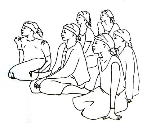 Line drawing of a women's group meeting | Used in poster ill… | Flickr