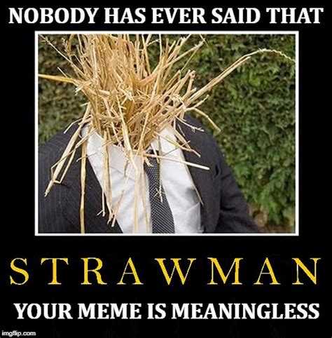 Straw man argument - your meme is meaningless Memes - Imgflip