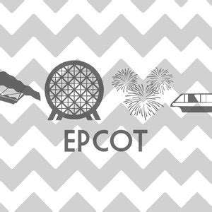 Epcot Icons SVG DXF EPS Magic Kingdom Epcot - Etsy