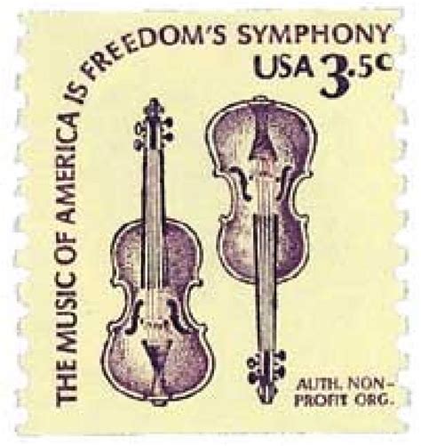 1980 3.5c Violins, coil | Postage stamps usa, Stamp, Usa stamps