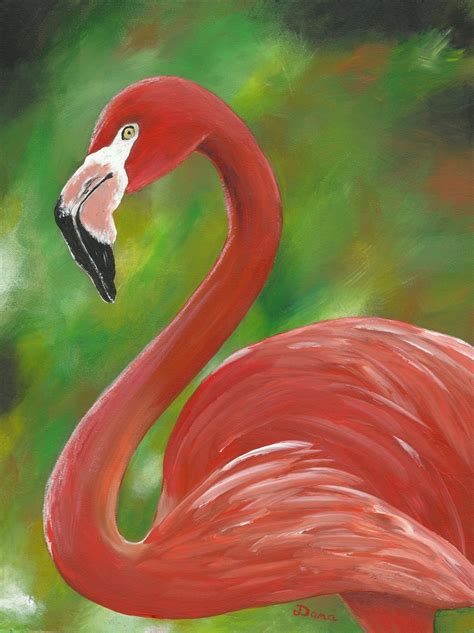 Red Flamingo #1 ....acrylic ...Dana Kelley Carter | Red flamingo, Flamingo painting, Flamingo art