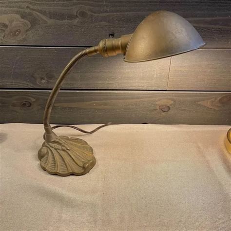 VINTAGE 1930S ART Deco Adjustable Office Desk Lamp Goose Neck Table Light $65.00 - PicClick