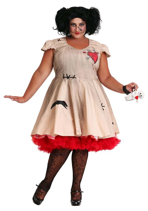 Plus Size Voodoo Doll Costume for Women | Scary Costumes