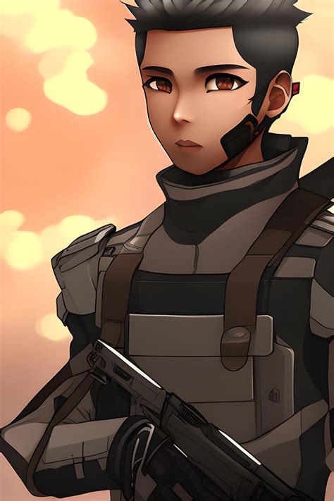 Tactical mercenary anime male | Wallpapers.ai