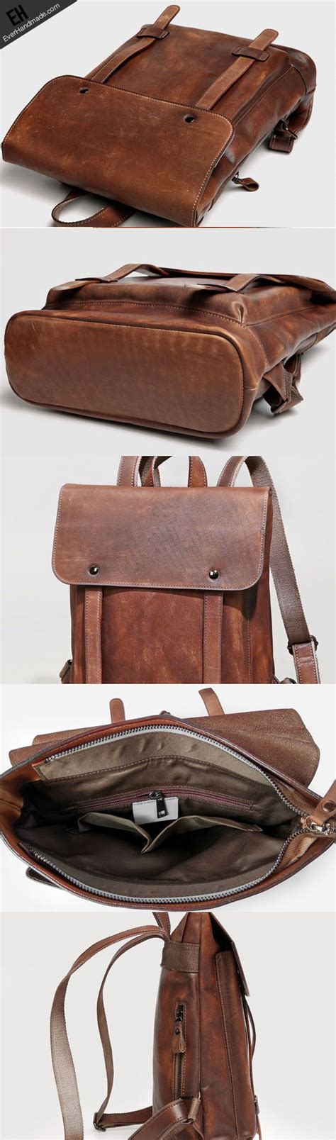 Handmade Leather satchel bag backpack bag men shoulder bag Handmade Leather Satchel, Vintage ...