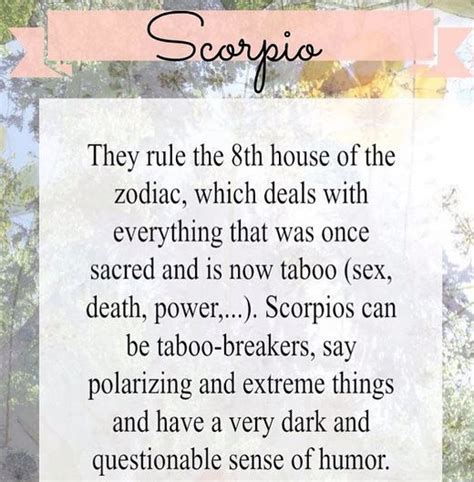 Scorpio Rules the 8th House | Scorpio Quotes