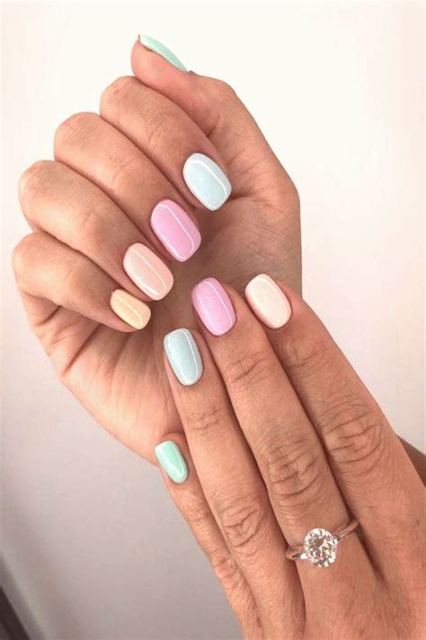 47 Most Eyecatching And Gorgeous Light Colour Nails Design With Different Colors For Beginner Na ...