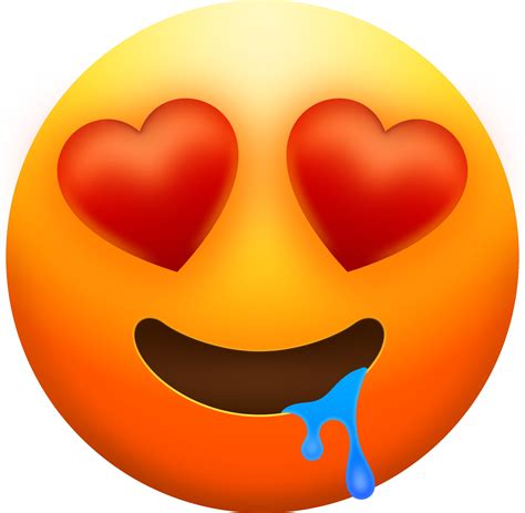 "Drooling Face with Heart Eyes" Emoji - Download for free – Iconduck