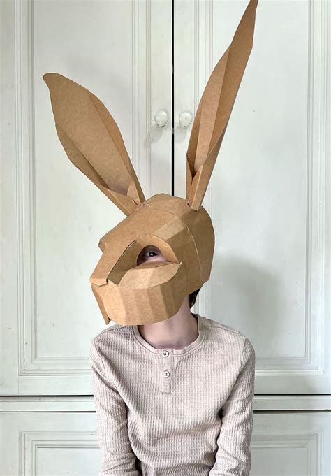 DIY CARDBOARD BUNNY RABBIT MASK