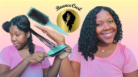 Testing Viral Bounce Curl Brush | Best Defined Brush | Styling brush ...