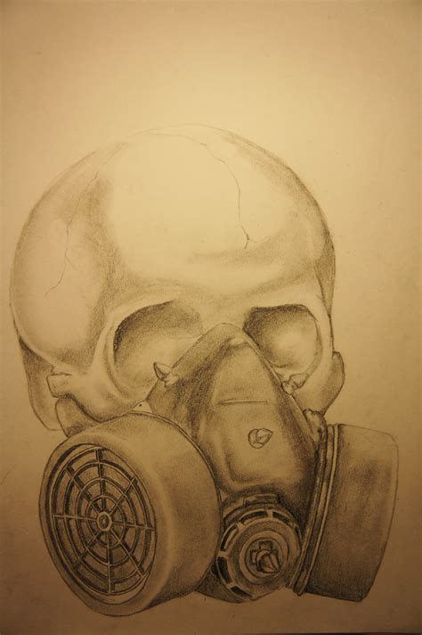 Skull With Gas Mask Drawing at PaintingValley.com | Explore collection of Skull With Gas Mask ...