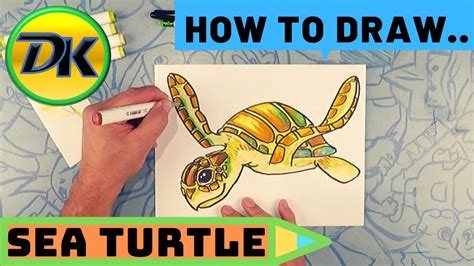 How to Draw a Sea Turtle - YouTube