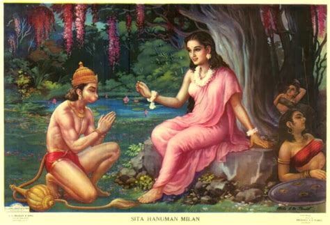 Everything About Lord Hanuman: Locating Sita : Hanuman-Seeta Milan