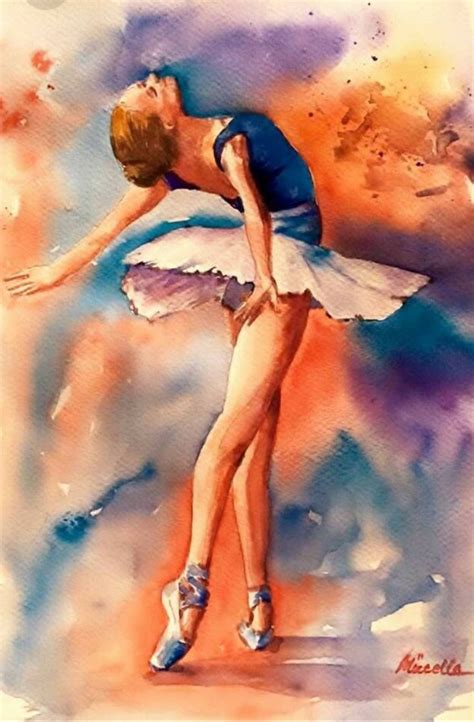 Mucitoare | Ballerina art, Watercolor dancer, Ballet painting