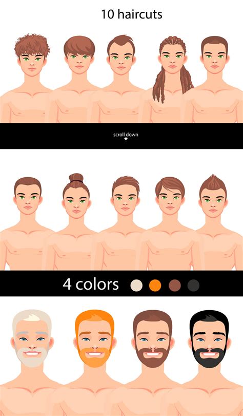 Character portrait creator MAN (PSD) By Yem Darina | TheHungryJPEG