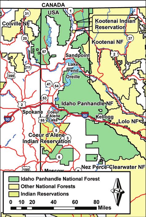 Location map of Idaho Panhandle National Forest. | Download Scientific Diagram