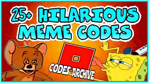 25+ HILARIOUS ROBLOX MEME CODES! (2021) - YouTube