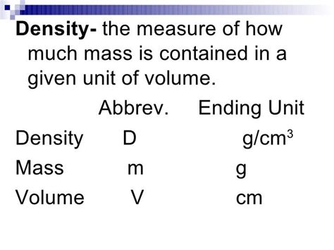 Density