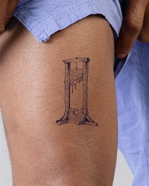 Guillotine Time Tattoo - Semi-Permanent Tattoos by inkbox™ - Inkbox™