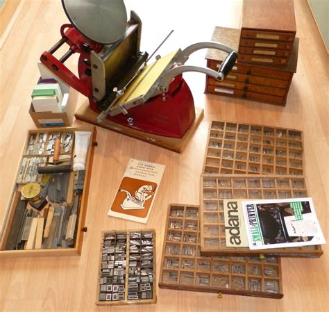 ADANA 8 X 5 EIGHT FIVE LETTERPRESS PRINTING MACHINE AND CABINETS | Letterpress machine ...