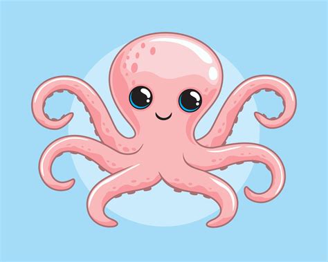 Cute Octopus Cartoon Illustrations Animals 3485127 Vector Art at Vecteezy