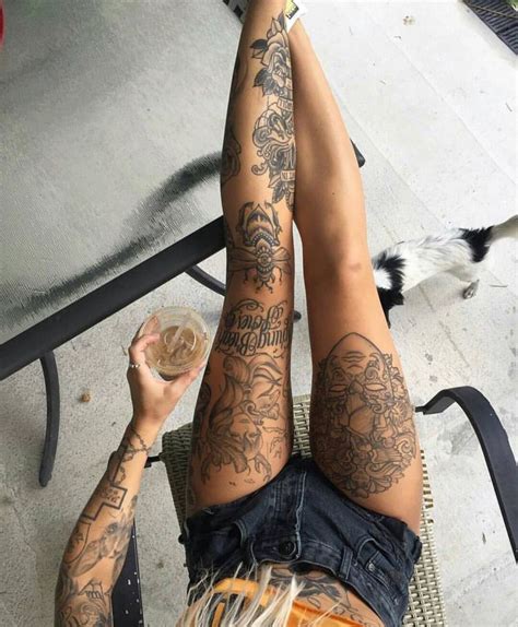 Thigh tattoos female - Tattoos and permanent makeup