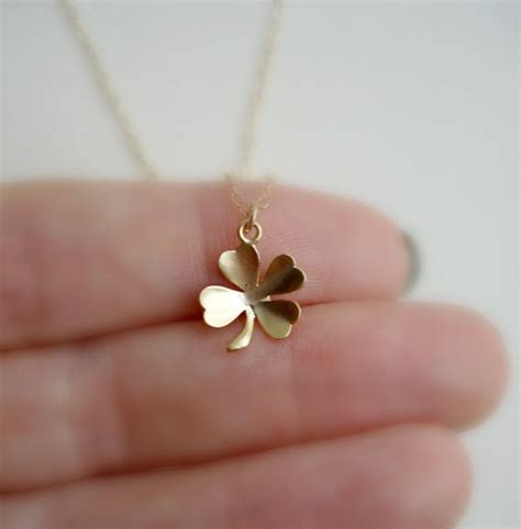 Four Leaf Clover Necklace Gold Minimalist Layered Jewelry - Etsy