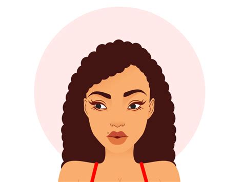 A kiss from curly girl by Ali Snawi on Dribbble