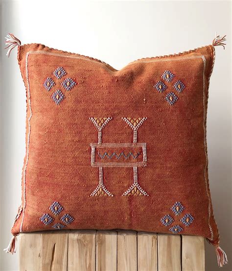 Moroccan cactus silk pillows burnt orange | Silk cushions, Silk pillow ...