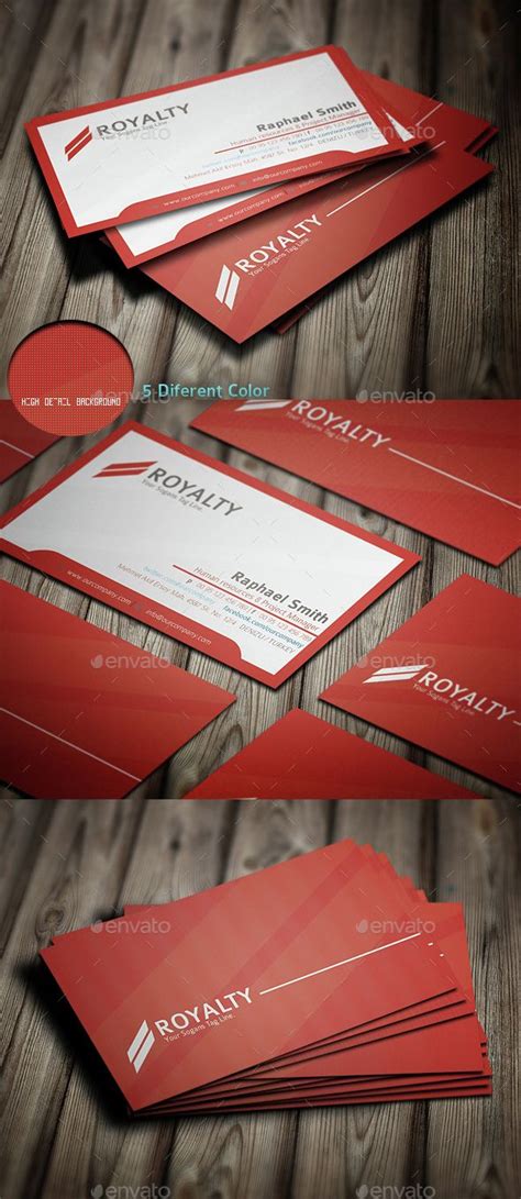 Royal business card is design with a clean and professional touch. The color of the design ...