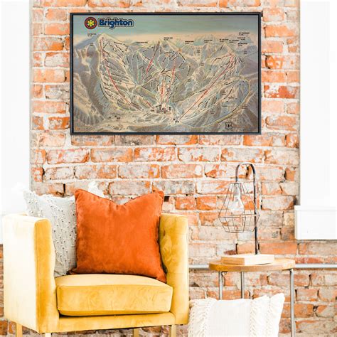 Brighton Resort Licensed Trail Map Medium Maple Wood Print - Etsy